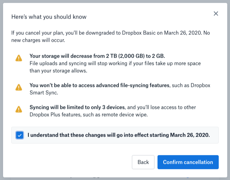 Dropbox plus outlet plan